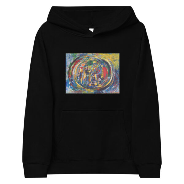 kids-fleece-hoodie-black-front-696a627131846.jpg Rebirth - Kids fleece hoodie