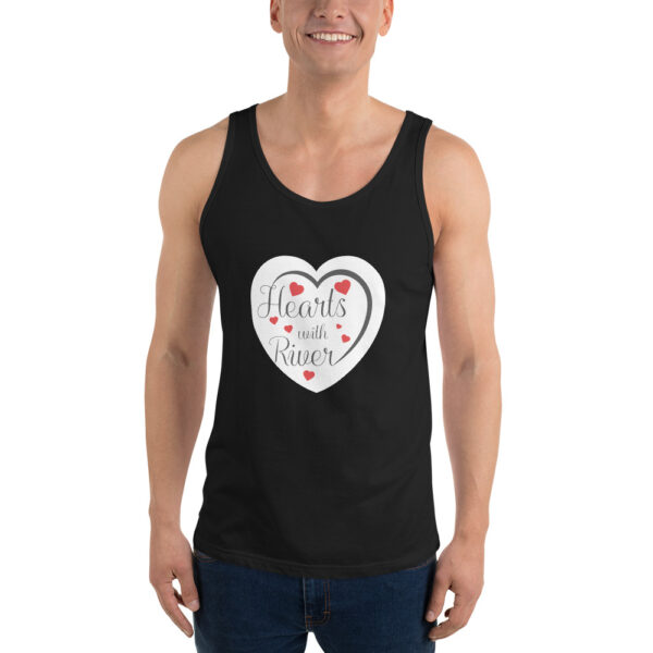 mens-staple-tank-top-black-front-6966b8503192a.jpg Hearts With River Logo - Men's Tank Top