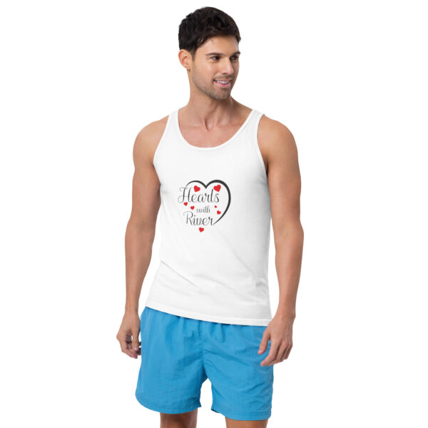 mens-staple-tank-top-white-front-6966b850319e3.jpg Hearts With River Logo - Men's Tank Top