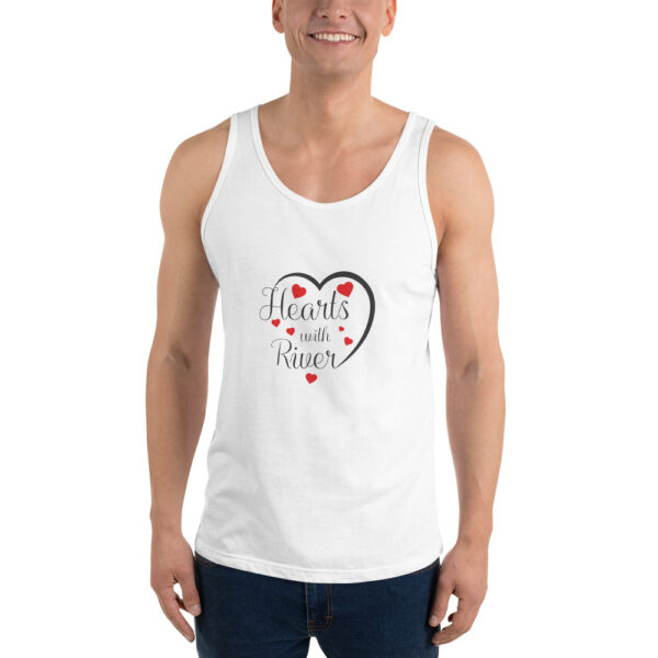 mens-staple-tank-top-white-front-6966b85031f23.jpg Hearts With River Logo - Men's Tank Top