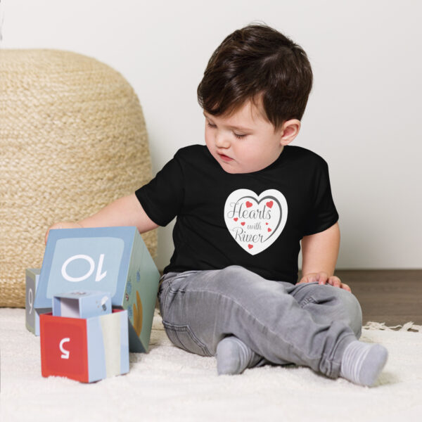 toddler-staple-tee-black-front-696975ca81832.jpg Hearts With River Logo - Toddler Short Sleeve Tee