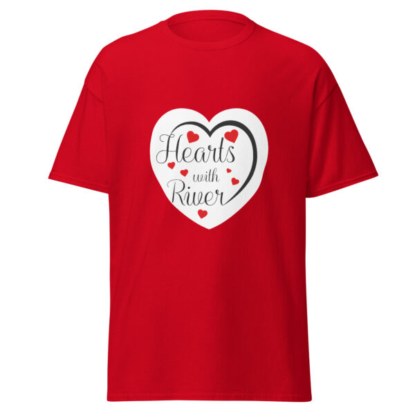 unisex-classic-tee-red-front-6966c3ae4bed9.jpg Hearts With River Logo - Unisex Classic T-shirt