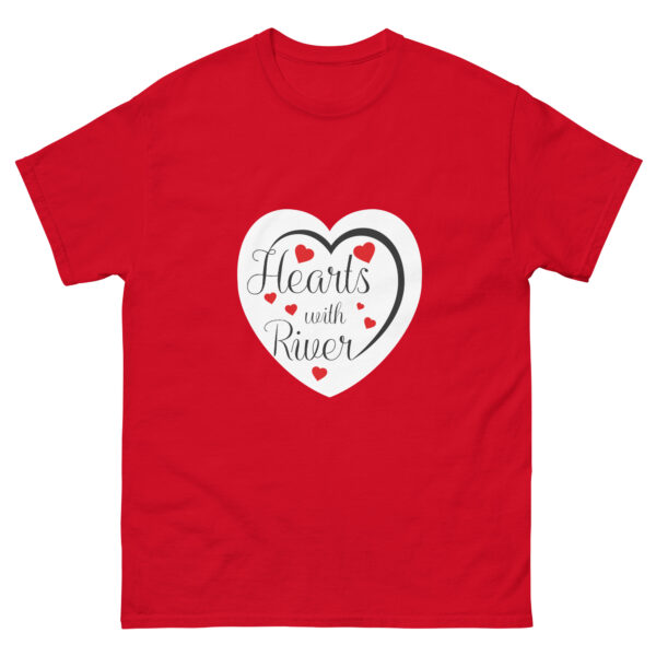 unisex-classic-tee-red-front-6966c3ae5bfca.jpg Hearts With River Logo - Unisex Classic T-shirt