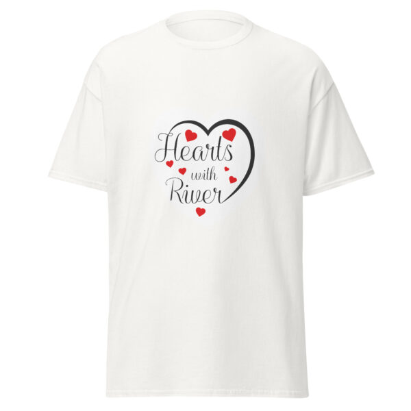 unisex-classic-tee-white-front-6966c3ae50cdf.jpg Hearts With River Logo - Unisex Classic T-shirt