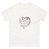 unisex-classic-tee-white-front-6966c3ae5f76c.jpg Hearts With River Logo - Unisex Classic T-shirt