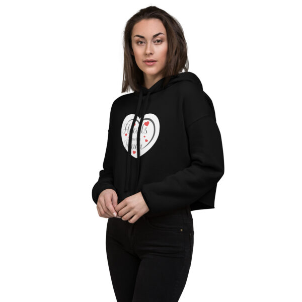 Hearts With River - Women's Crop Hoodie