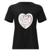 womens-relaxed-t-shirt-black-front-6966afdf02524.jpg Hearts With River Logo - Women's Relaxed T-Shirt