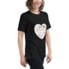 womens-relaxed-t-shirt-black-right-front-6966afdf040d6.jpg Hearts With River Logo - Women's Relaxed T-Shirt